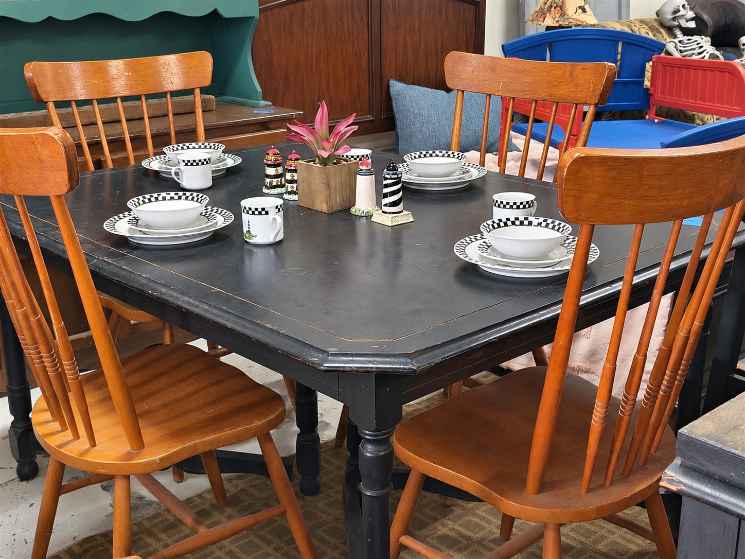 Dining table and chairs