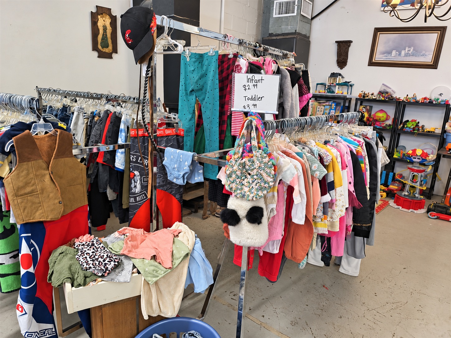 Children's clothing and toys